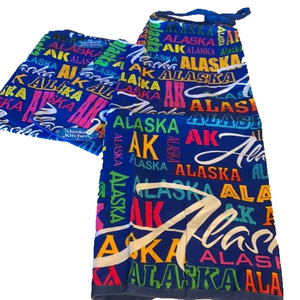 3 Alaska souvenir aprons or one for seven -message to buy individually